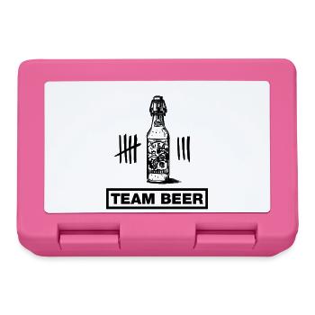 Flasche Bier, Beer, Cerveza (JGA-Team-Design) - Brotdose - Pink - Vorne