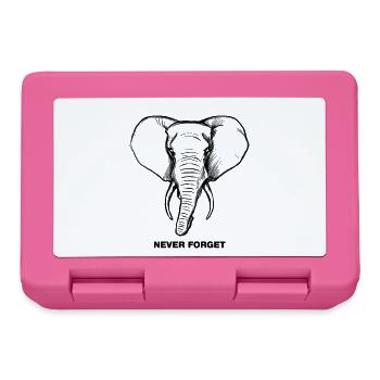 Elephant - Never forget - Lunchbox - pink - Front