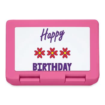 HAPPY BIRTHDAY. HAPPY BIRTHDAY. ANNIVERSARY. - Lunchbox - pink - Front