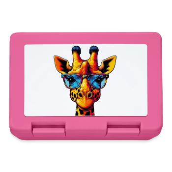 Girafe - Boîte à goûter - rose - Devant