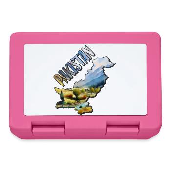 Watercolor Map Pakistan - Lunchbox - pink - Front