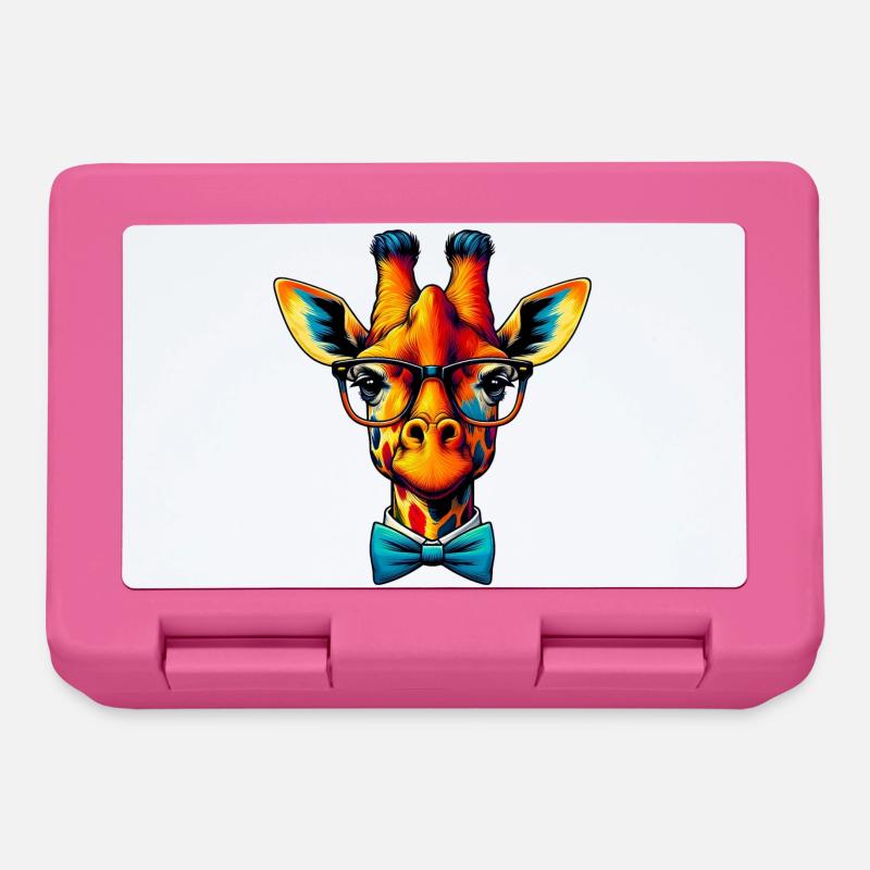 Girafe - Boîte à goûter - rose