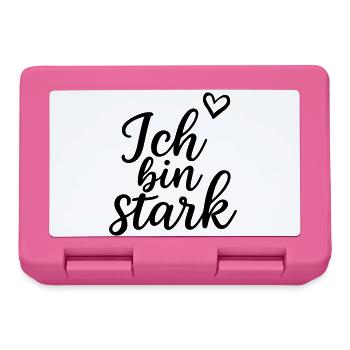 Ich bin stark - Brotdose - Pink - Vorne