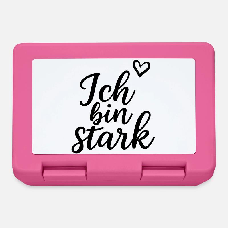 Ich bin stark - Brotdose - Pink