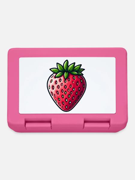 Erdbeerkunst Pop Art - Brotdose - Pink
