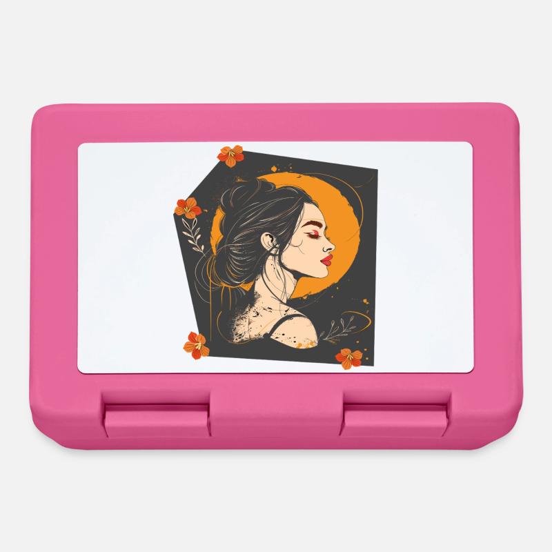 Visage de femme - Boîte à goûter - rose