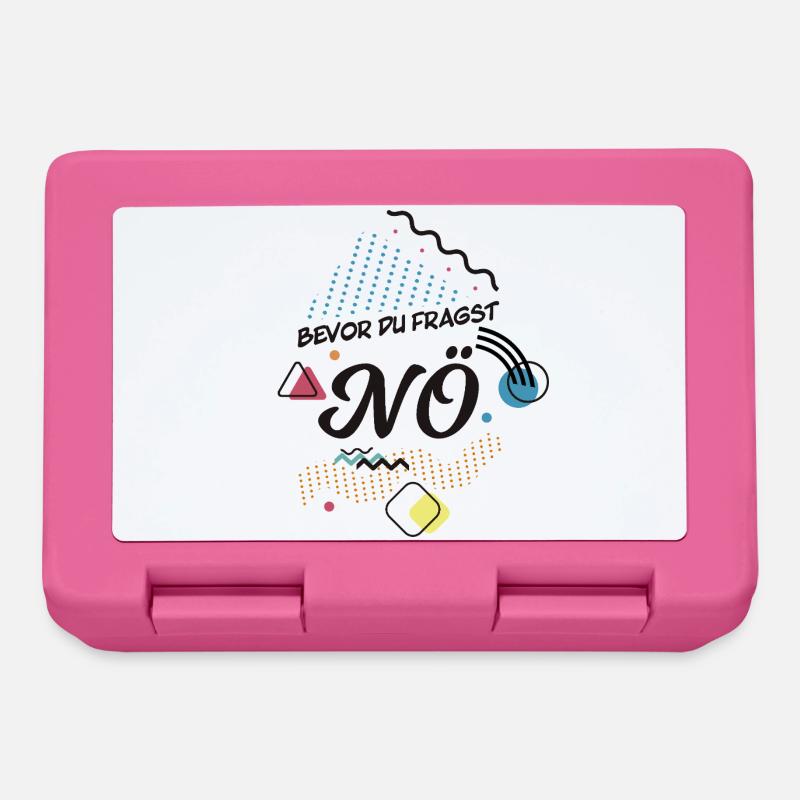 Bevor du fragst: NÖ - nein nope dagegen - Brotdose - Pink