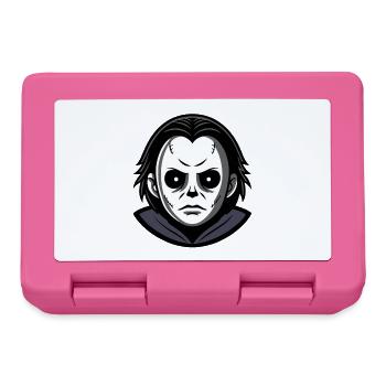 Böse Halloween-Maske monochromer Kapuzenpullover - Brotdose - Pink - Vorne
