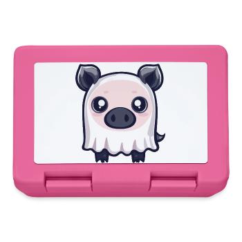 Pig Halloween Ghost Boar - Lunchbox - pink - Front