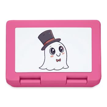 Schicker Geisterhut und Schleife - Brotdose - Pink - Vorne