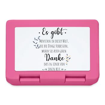 Cadeau d’adieu collègue employé merci - Boîte à goûter - rose - Devant
