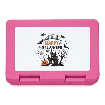 Spukhaus Halloween-Kürbis - Brotdose - Pink - Vorne
