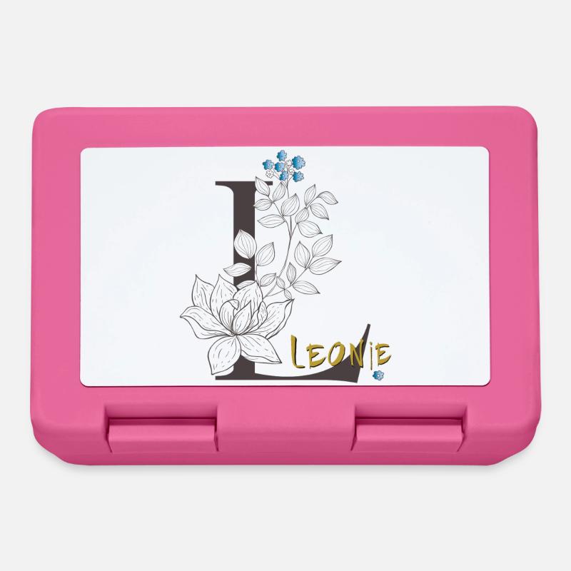 Buchstabe L Leonie - Brotdose - Pink