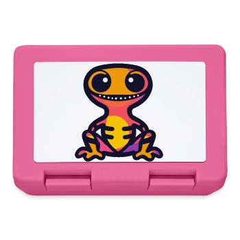 Lizard Halloween Zombie - Lunchbox - pink - Front