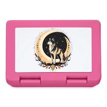 Boho Wolf - Brotdose - Pink - Vorne