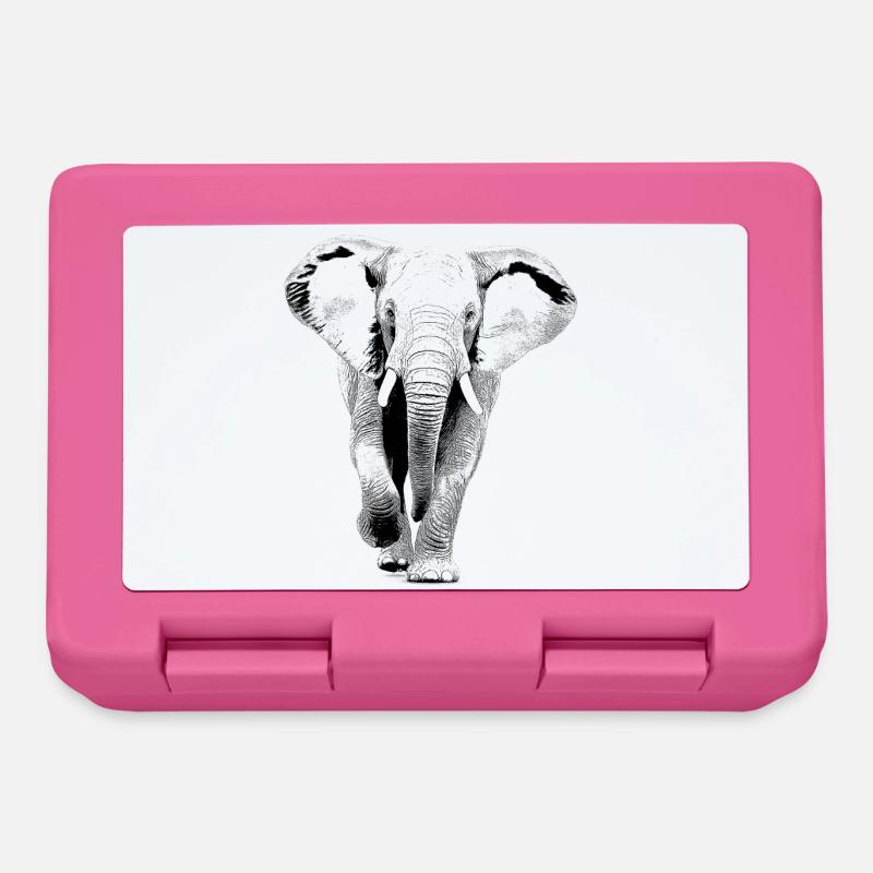 Éléphant - Boîte à goûter - rose