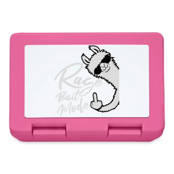 Rage Bait Lama Alpaka Sonnenbrille Mittelfinger - Brotdose - Pink - Vorne