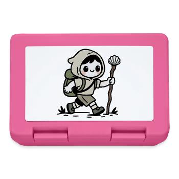 Pilgrim on the Camino de Santiago - Lunchbox - pink - Front