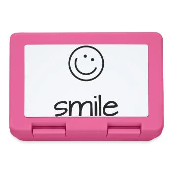 Smile Symbol Schrift - Brotdose - Pink - Vorne