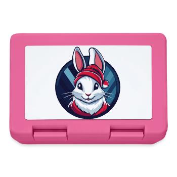 Le lapin de Noël dans le cercle d’hiver - Boîte à goûter - rose - Devant