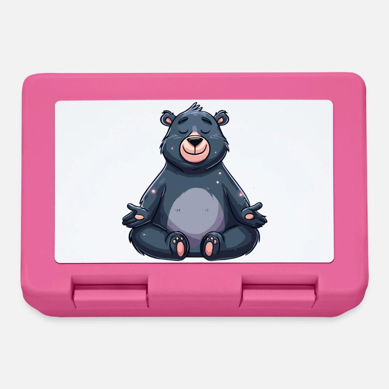 Zen Bear méditant - Boîte à goûter - rose