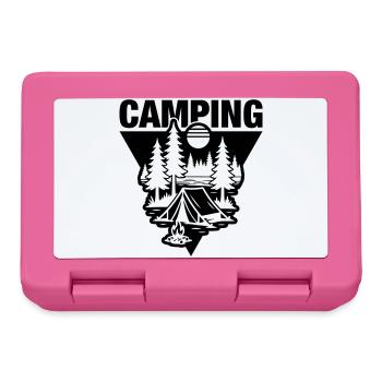 Tent Camping Symbol Nature - Lunchbox - pink - Front