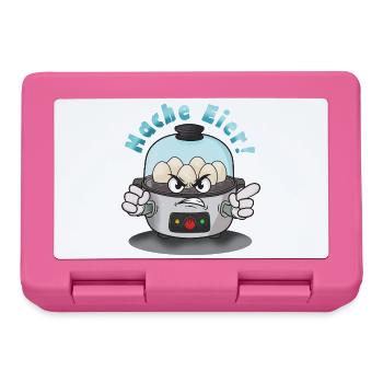 Wütender Eierbrüter Cartoon - Brotdose - Pink - Vorne