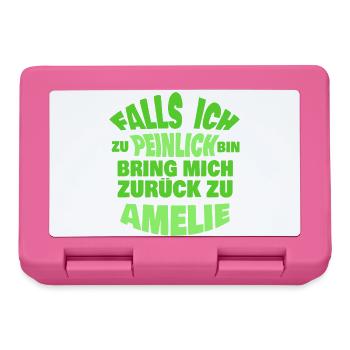 Geschenk für Amelie - Brotdose - Pink - Vorne