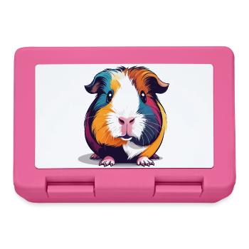 Colorful Guinea Pig Pop Art Illustration - Lunchbox - pink - Front