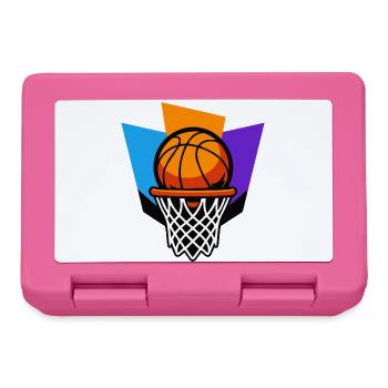 Conception graphique du dunk de panier de basket-ball - Boîte à goûter - rose - Devant