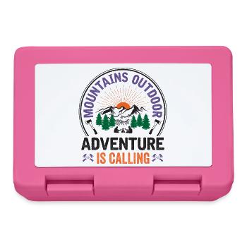 Mountains - Adventure is Calling - Lunchbox - pink - Front