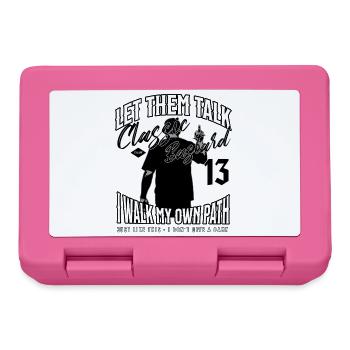 Motorradfahrer – Let Them Talk – Biker Design - Brotdose - Pink - Vorne