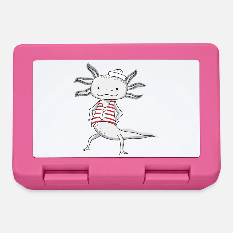 Axolotl Sailor - Lunchbox - pink