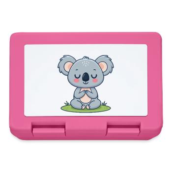 Zen-Koala in der Meditation - Brotdose - Pink - Vorne
