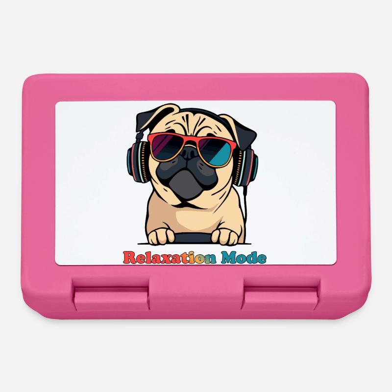 Relaxation Pug DJ Mode - Lunchbox - pink