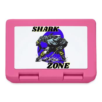 Hockey sur glace Attaque de requin Rondelle Sport de patineur de requin - Boîte à goûter - rose - Devant