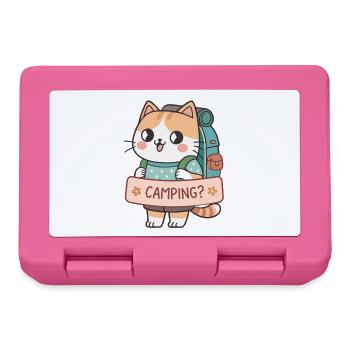 Kawaii Camper Cat - Lunchbox - pink - Front