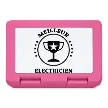 Meilleur Électricien : Le Trophée de la Qualité - Boîte à goûter - rose - Devant