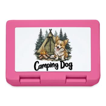Un cadeau de camping-dog dog qui dit Camping, - Boîte à goûter - rose - Devant