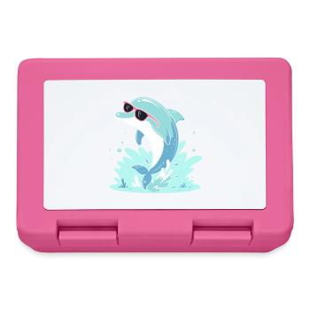 Delfin-Sommer-Pinkbrille - Brotdose - Pink - Vorne