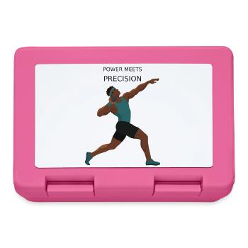 Power Meets Precision - Shot Put - Lunchbox - pink - Front