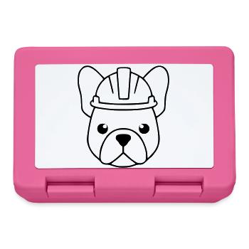 Contour de la tête du casque Frenchie Construction - Boîte à goûter - rose - Devant