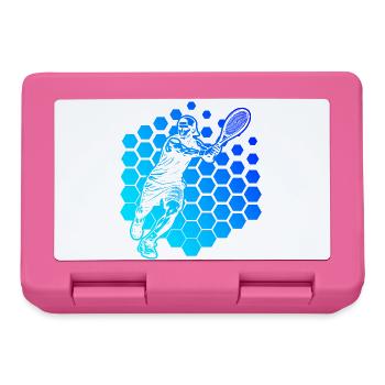 Geschenkidee für einen Tennis mit Tennis - Brotdose - Pink - Vorne