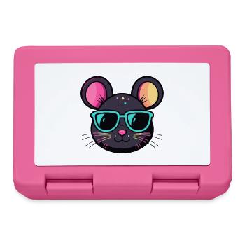 Mouse chic turquoise glasses - Lunchbox - pink - Front