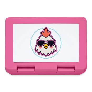 Rooster in Neon Pink Glasses - Lunchbox - pink - Front