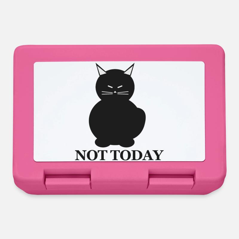 Not Today Cat Silhouette - Lunchbox - pink