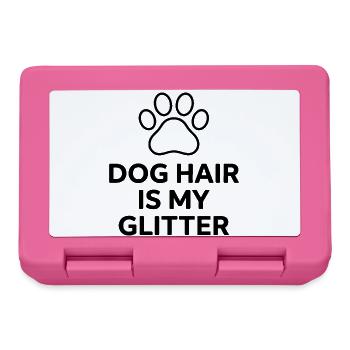 Dog Hair Is My Glitter Funny Dog Lover Design - Lunchbox - pink - Front