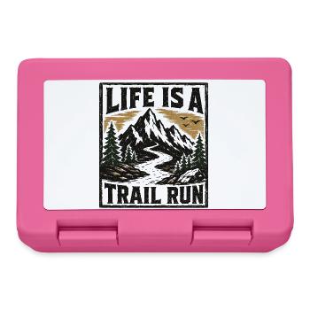 Das Leben ist ein Trail-Run-Bergabzeichen - Brotdose - Pink - Vorne