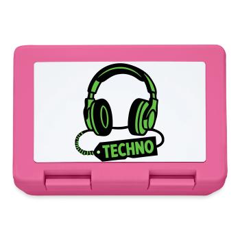 DJ Headphones Producteur du festival techno rave - Boîte à goûter - rose - Devant