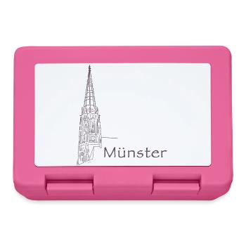 Münster Lambertikirche - Brotdose - Pink - Vorne